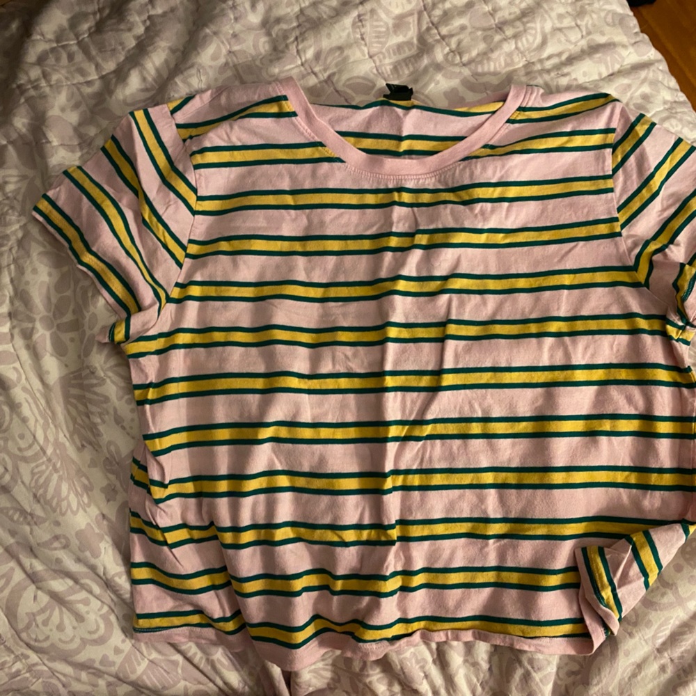 Womens Cropped striped shirt